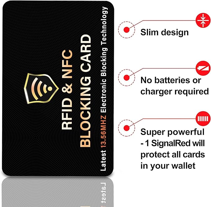 SaiTech IT RFID Blocking Card, One Card Protects Entire Wallet Purse, NFC - Image 6
