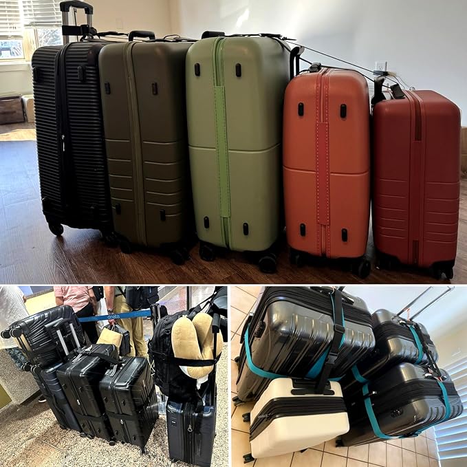 2Pack Luggage Straps for Suitcases, Travel Connector for Carry On Bag, Add Bag - Image 9