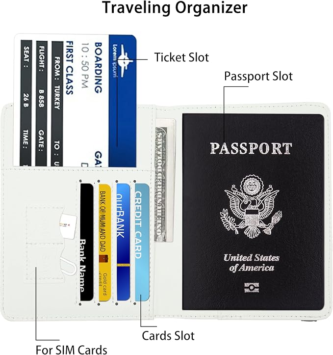 Passport Holder for Women and Men PU Leather Passport Cover for Travel - Image 6