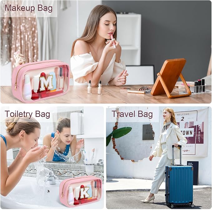 YOOLIFE Birthday Gifts | Initial Travel Essentials Makeup Bag - Image 3