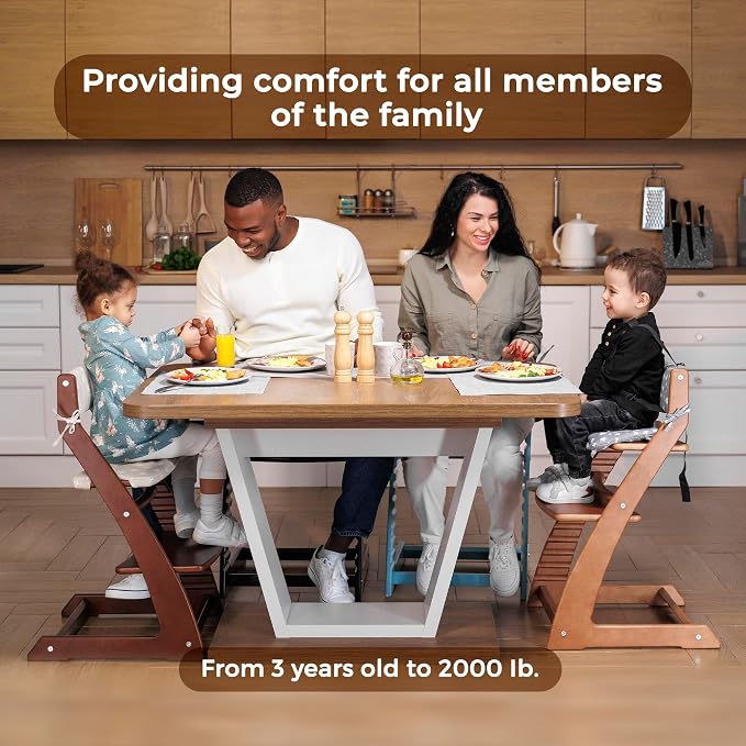 FORNEL Scandinavian Wooden High Chair | The Adjustable Grow-with-Me Chair - Image 8