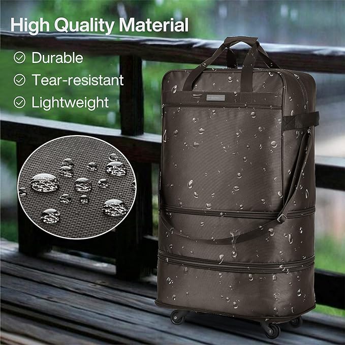 Hanke Suitcases with Wheels Expandable Foldable Luggage Bag Suitcase - Image 6