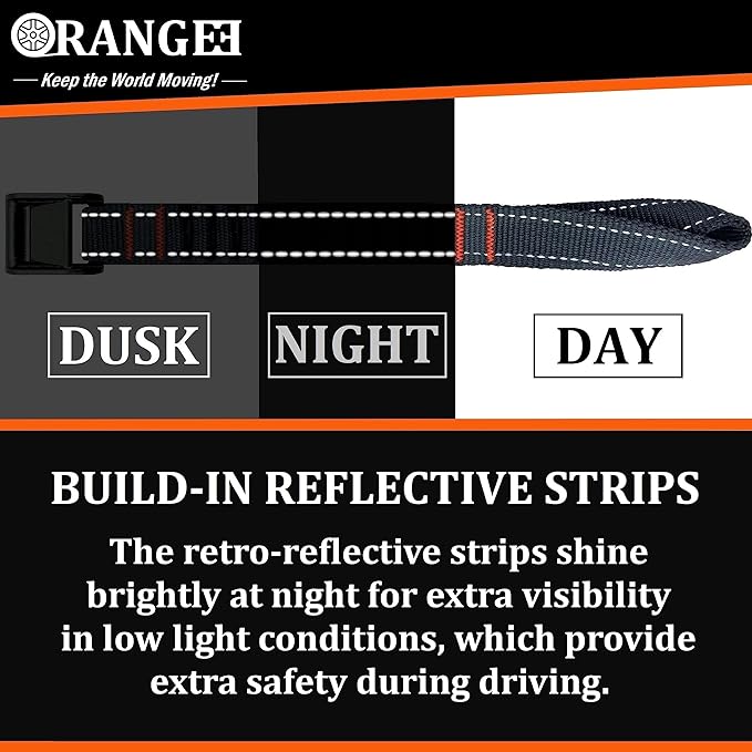 ORANGEE 4 Pack Motorcycle & Bike Luggage Straps 20" - Image 4