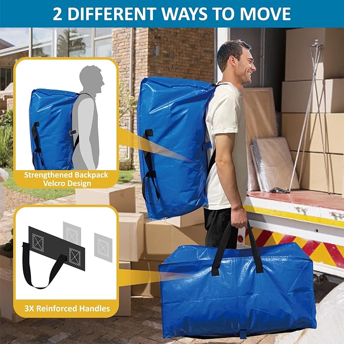 8 Pack Heavy Duty Extra Large Moving Bags - Image 4