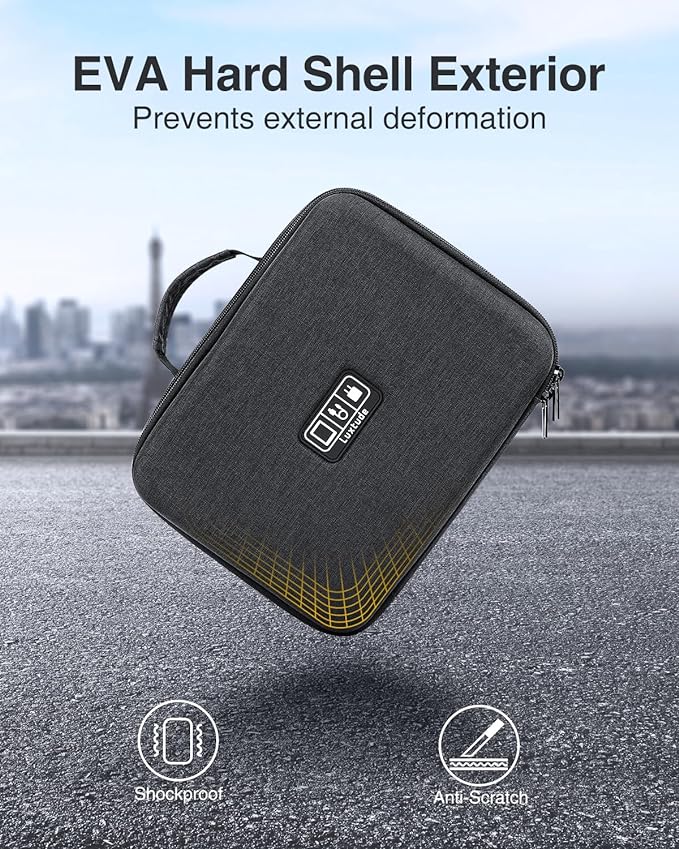 Luxtude Electronic Organizer Travel Case Large, Hard Case - Image 2