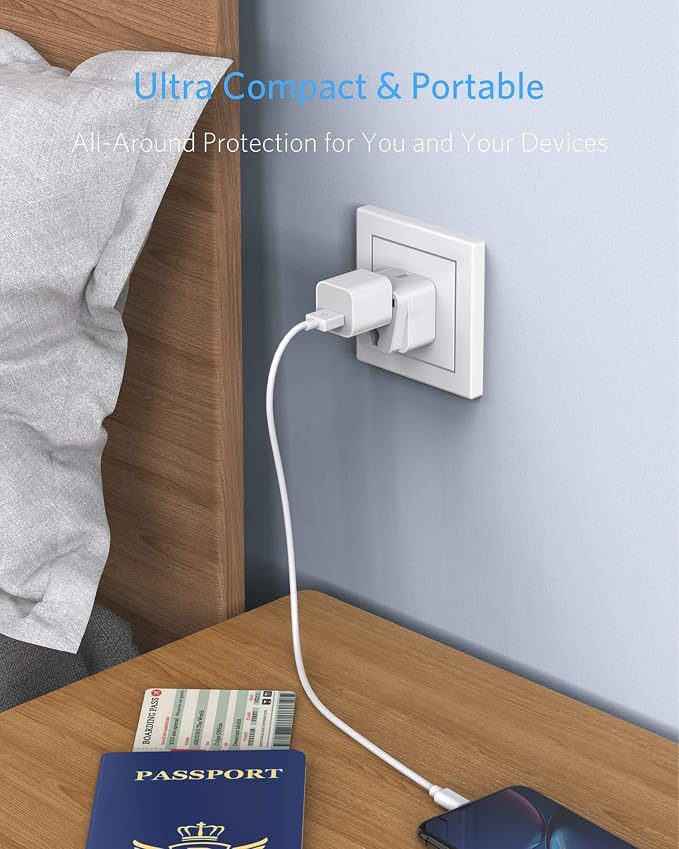 BESTEK Brazil, South Africa Travel Plug Adapter, Grounded Universal Type N Plug - Image 2