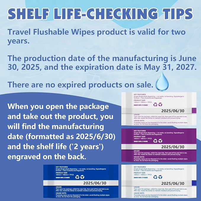 36 PackTravel Flushable Wipes - Image 2