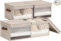 StorageWorks Storage Bins with Lid and Clear Window, Fabric Storage Boxes with by StorageWorks