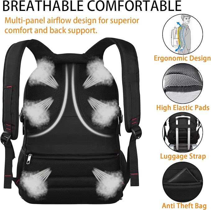 LTINVECK Travel Laptop Backpack, Extra Large Backpack - Image 6