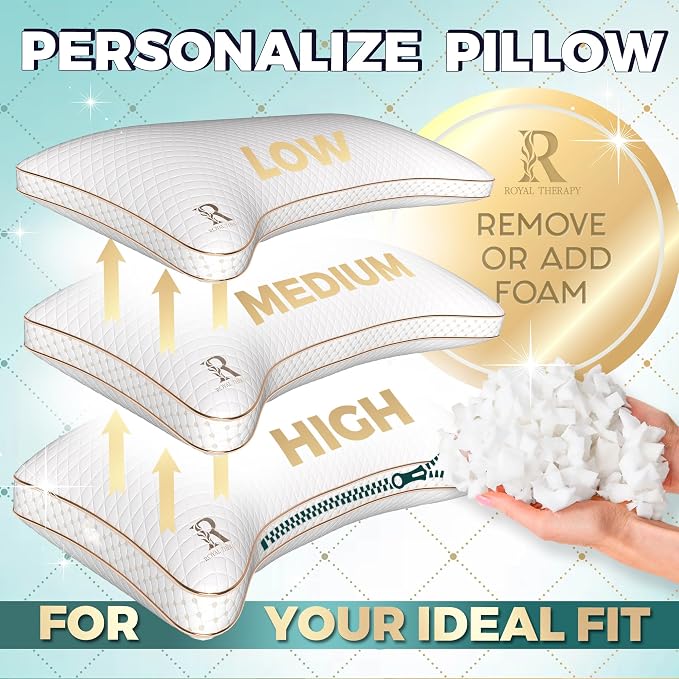 Royal Therapy Queen Memory Foam Pillows 2-Pack - Image 4