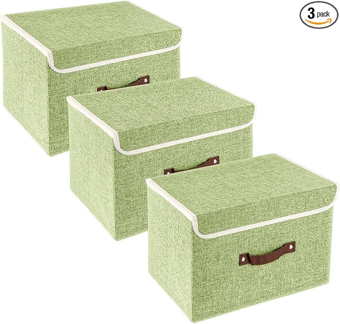 TYEERS Collapsible Storage Boxes, Washable Fabric Storage Bins by StorageOrganization