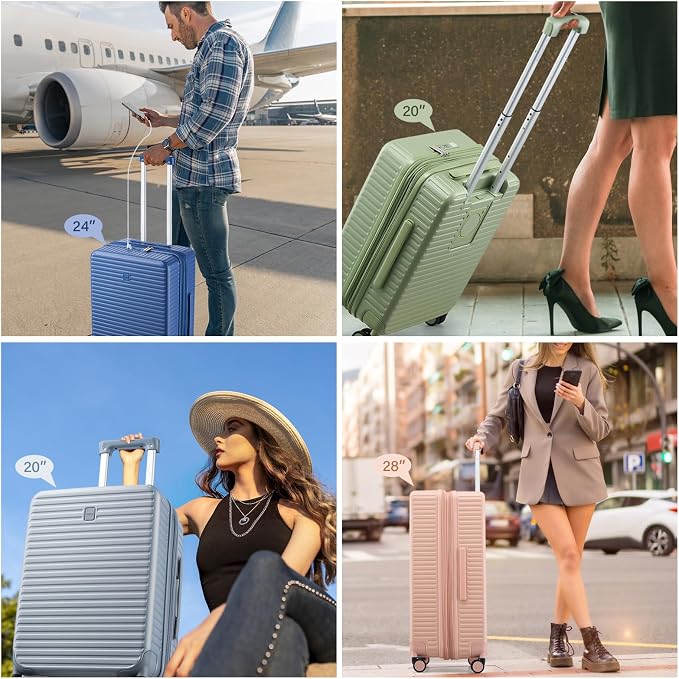 Hard Shell Suitcases Airline Approved 20 Inch Carry on Luggage, Expandable - Image 9
