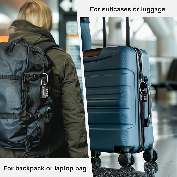 Puroma 2 Pack TSA Approved Luggage Locks, 4 Digit Combination Travel Locks - Image 8
