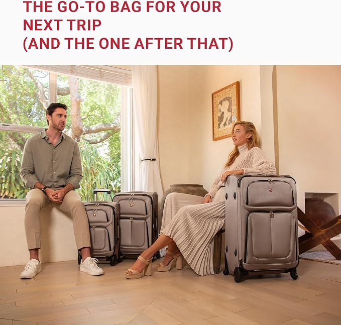 SwissGear Sion Softside Expandable Roller Luggage, 3 Piece Set - Image 3
