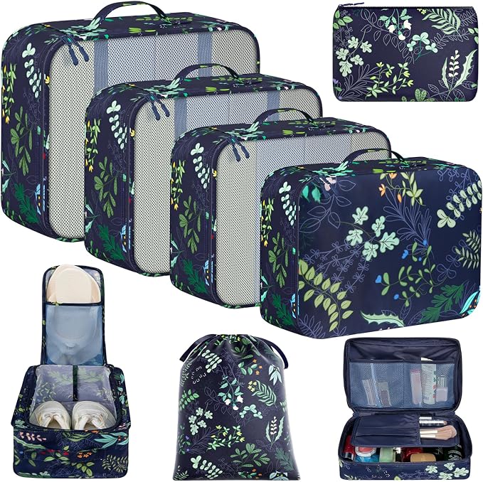 BAGAIL 8 Set Packing Cubes Luggage Packing Organizer Bags by BAGAIL
