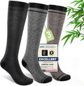 Compression Socks Women & Men, 15-20 mmHg Bamboo Viscose Knee High Soft Support by Unknown