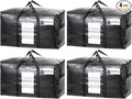 TAILI Extra Large Moving Bags, 4 Pack Black Heavy Duty Totes by TAILI