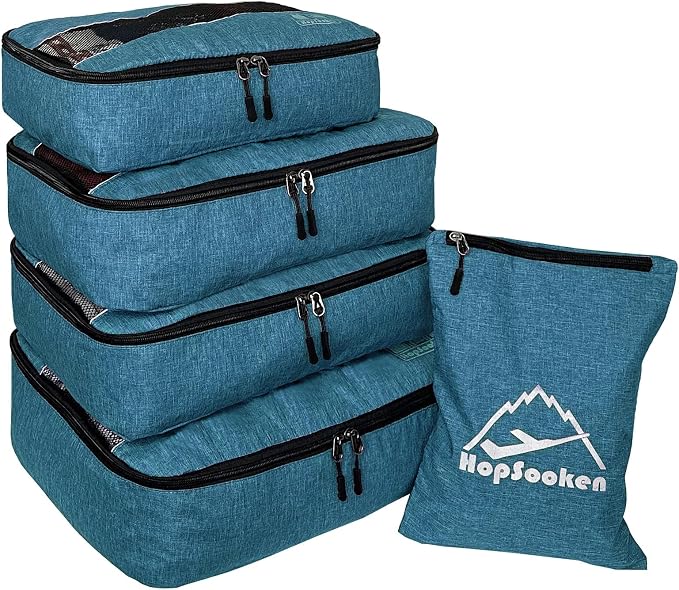 5 Set Packing Cubes for Travel Large Suitcase Luggage Organizer Bags Travel by HOPSOOKEN