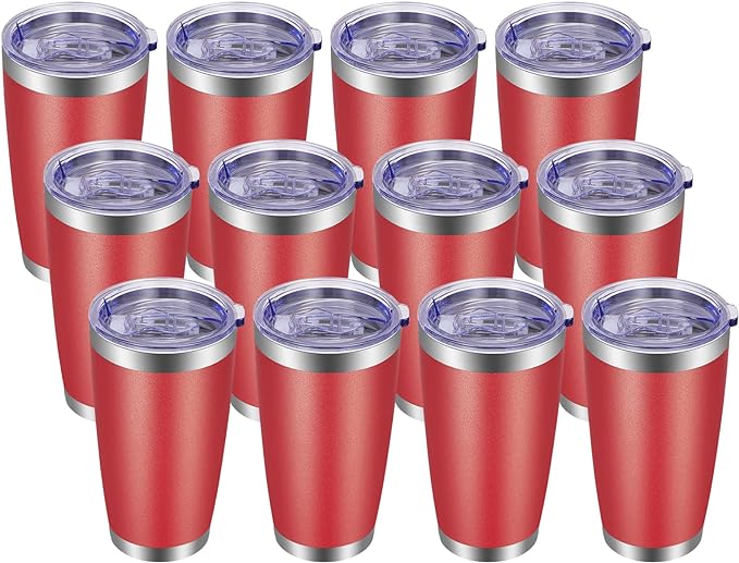 VEGOND 20oz Tumbler with Lid and Straw Stainless Steel Tumbler Cup Bulk Vacuum by VEGOND