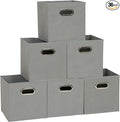 Household Essentials 84-1 Foldable Fabric Storage Bins Set of 6 Cubby Cubes by HouseholdEssentials