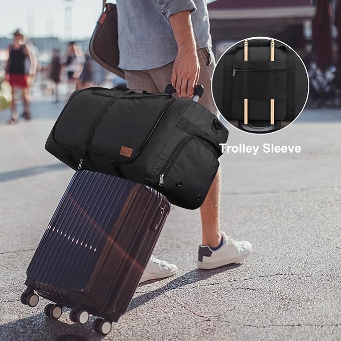 80L Duffle Bag for Travel, Large Foldable Waterproof Travel Duffel Bags - Image 9