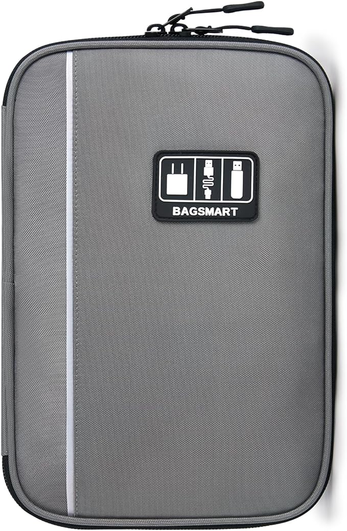 BAGSMART Electronics Travel Organizer Case, Compact Cable Organizer Bag by BAGSMART