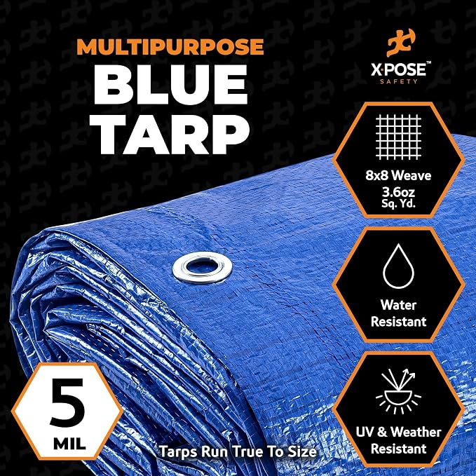 Better Blue Poly Tarp 30' x 60' - Image 2