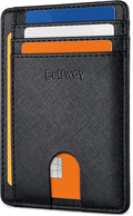 Buffway Slim Minimalist Front Pocket RFID Blocking Leather Wallets by Buffway
