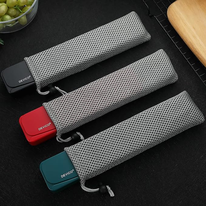 DEVICO Travel Utensils With Case, 18/8 Stainless Steel Camping Utensils - Image 8
