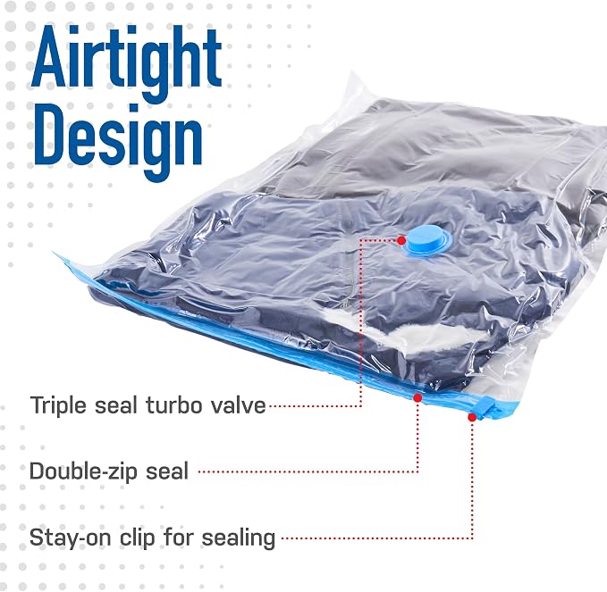 8 Pack Jumbo Vacuum Storage Bags - Image 4