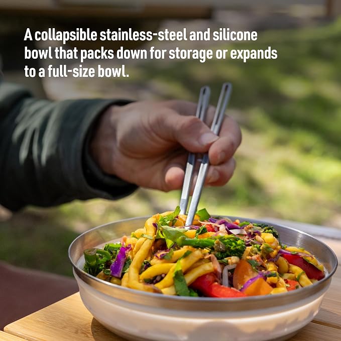 Sea to Summit Detour Stainless Steel Collapsible Bowl, Bombay Brown - Image 2