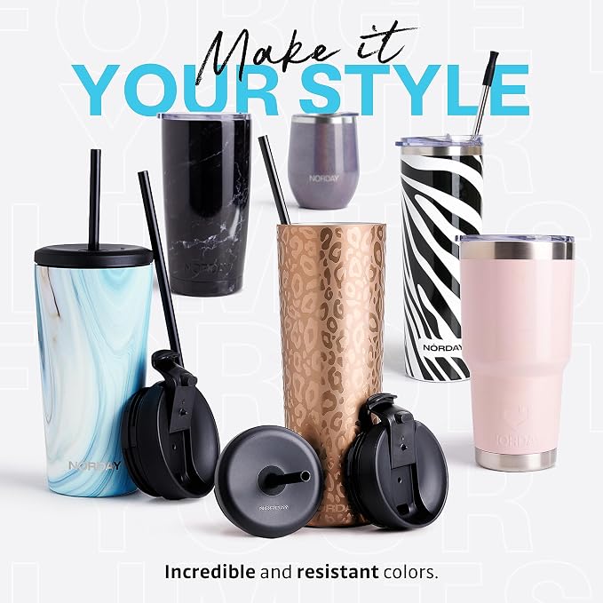 NORDAY | Tumbler with Lid - 30oz - Light Pink Insulated Tumbler - Stainless - Image 7