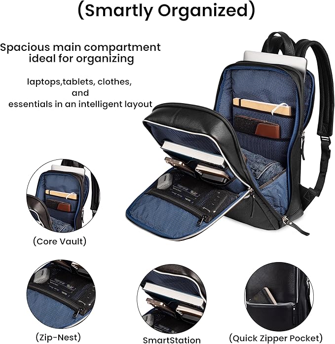 LEATHER VILLAGE Leather Laptop Backpack - Image 5