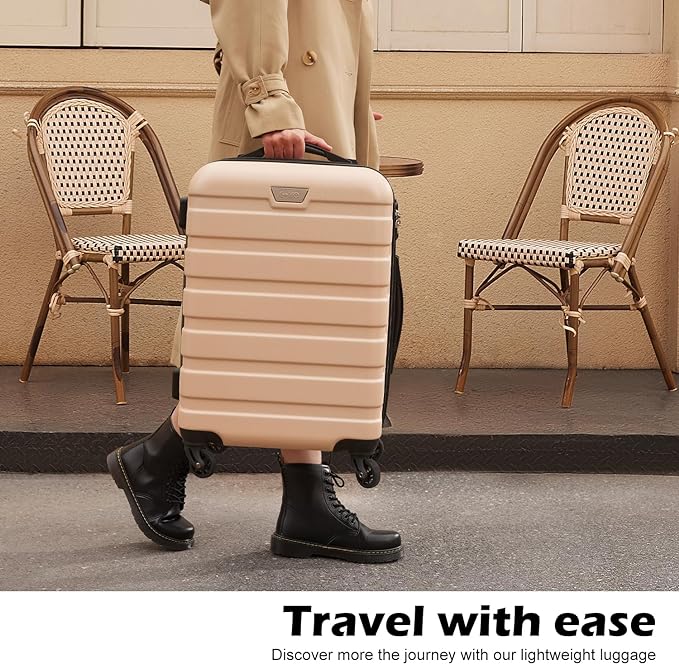 Coolife 3-Piece Lightweight Hardside Spinner Luggage Set - Image 6