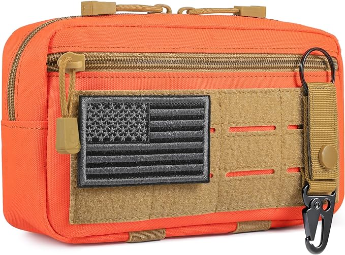 Tactical Molle Admin Pouch Utility Laser Cut EDC Tool Pouch Bag Horizontal by FRTKK