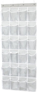 Simple Houseware 24 Pockets Large Clear Pockets Over The Door Hanging Shoe by SimpleHouseware