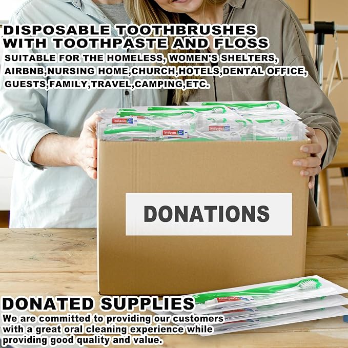 Disposable Toothbrushes with Toothpaste and Floss - Image 6