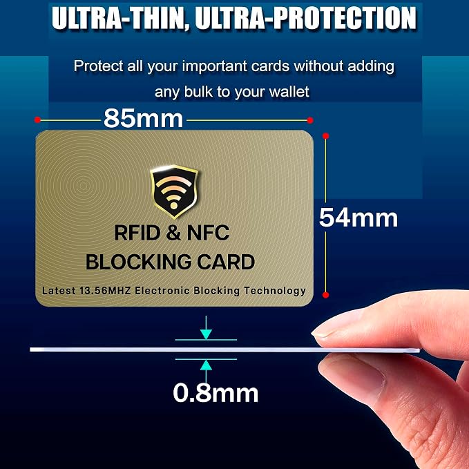 SaiTech RFID Protected Cards, NFC Contactless Bank Debit Credit Card Protector - Image 2