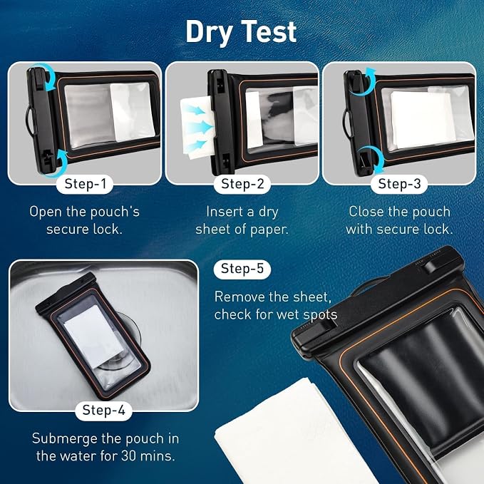 Marine IP68 Universal Waterproof Phone Pouch, Floating Waterproof Phone Case - Image 5