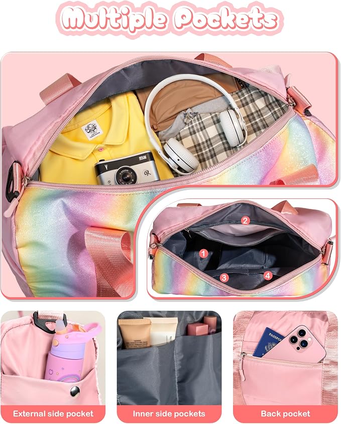 Birthday Gifts for 3 4 5 6 7 8 9 10 11 12 Year Old Girls-Girl Gym Bag - Image 5