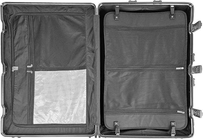 All Aluminum Luggage Suitcase 3 Sizes TSA Lock Carry On Silver - Image 4