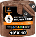 Multipurpose Protective Cover Brown Poly Tarp 10' x 10' by XposeSafety