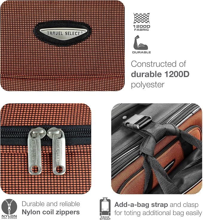 Travel Select Amsterdam 25-Inch Softside Expandable Rolling Upright Luggage - Image 7