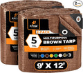 Multipurpose Protective Cover Brown Poly Tarp 9' x 12' by XposeSafety