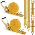 2Pack Ratchet Straps Heavy Duty, 2” 32Ft Tie Down Straps Ratchet, Tie Down by WENQUIT