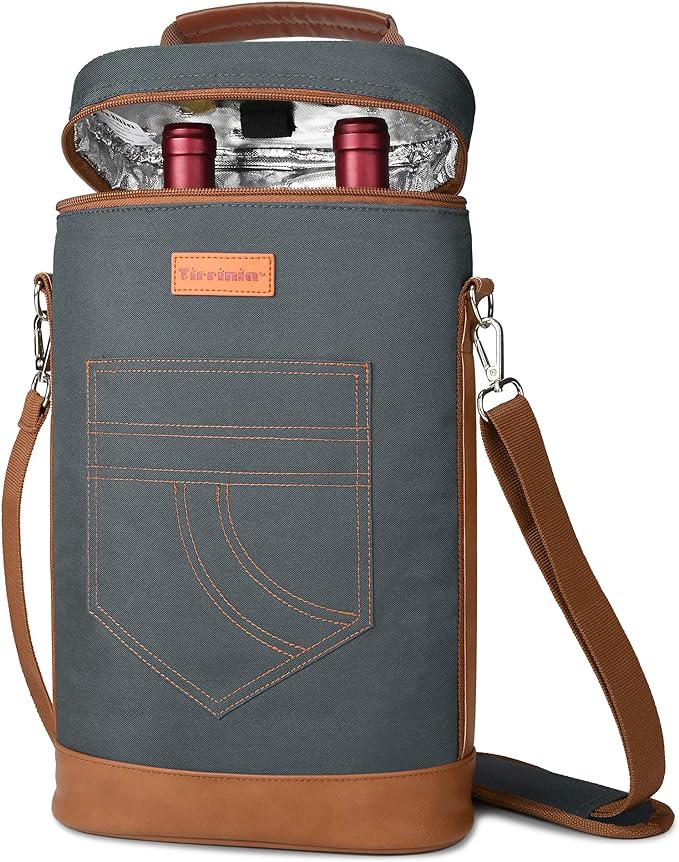 Tirrinia 2 Bottle Wine Gift Tote Carrier by Tirrinia