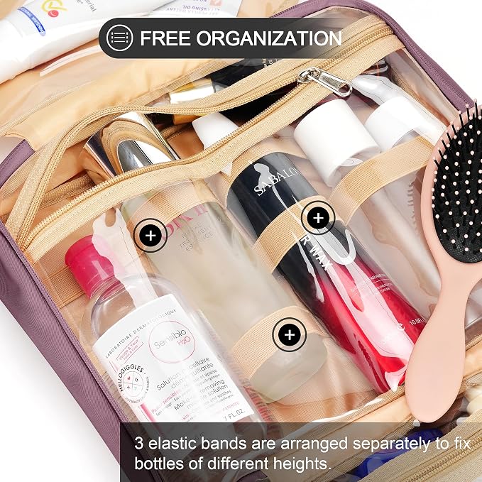 Travel Hanging Toiletry Bag for Women, Extra Large Makeup Bag, Holds Full-Size - Image 5