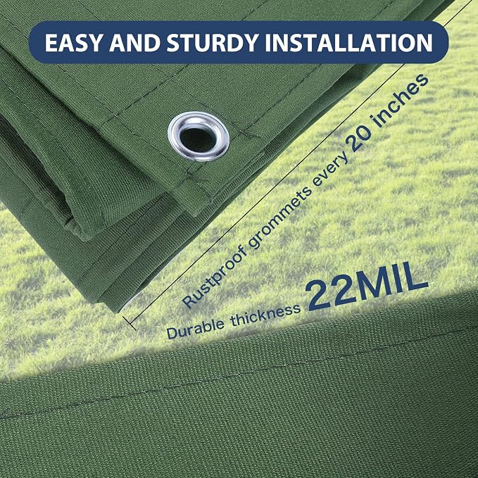 9’x12’ Canvas Tarps Heavy Duty Waterproof Tarpaulins - Image 4