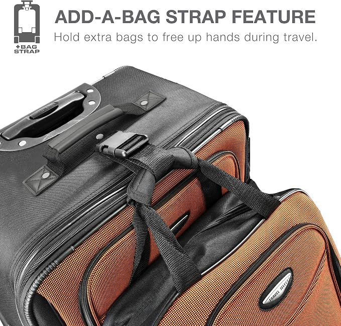 Travel Select Amsterdam 8-Piece Softside Expandable Luggage Set, Lightweight - Image 6